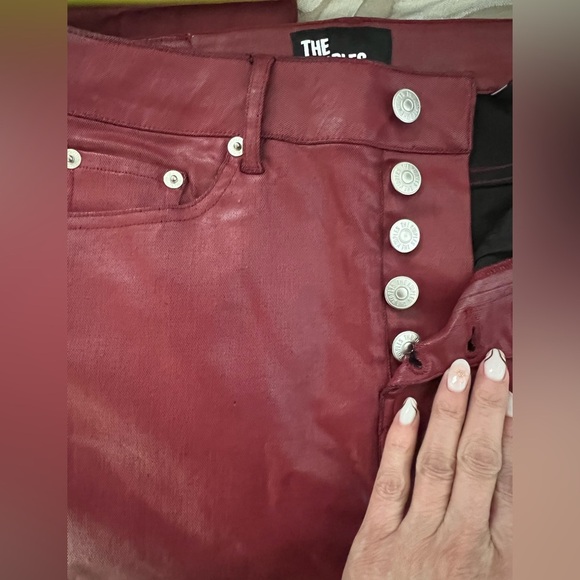 THE KOOPLES RED LEATHER-EFFECT SKINNY JEANS Size 6 & size 2 stretchy NWT - Picture 13 of 16